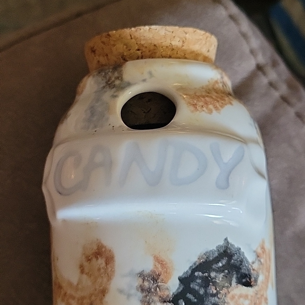 3/$30 VTG Signed 2000 Equestrian Ceramic Glazed Candy Jar - Picture 4 of 6